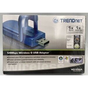 Trendnet TEW-424UB 54Mbps Wireless G USB 2.0 Network Adapter  Vintage Open Box